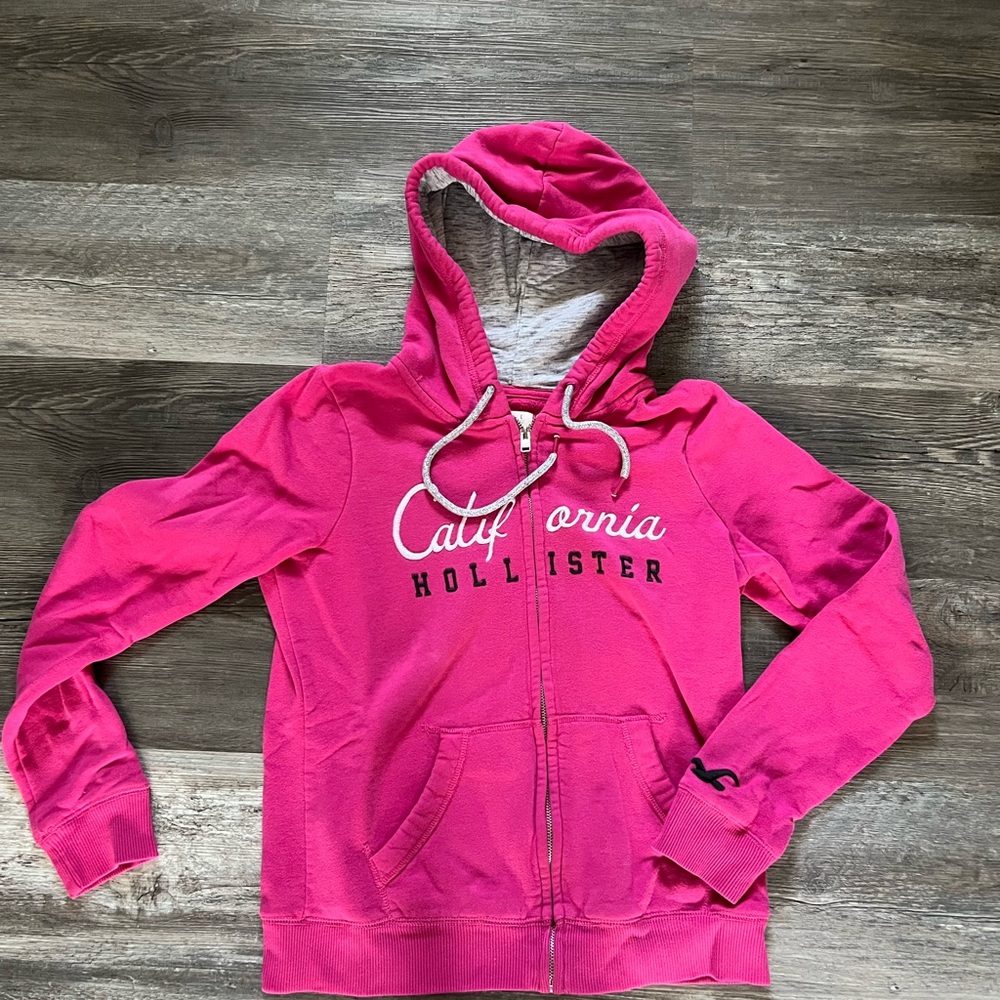 Hollister Pink  Zip-Up Hoodie